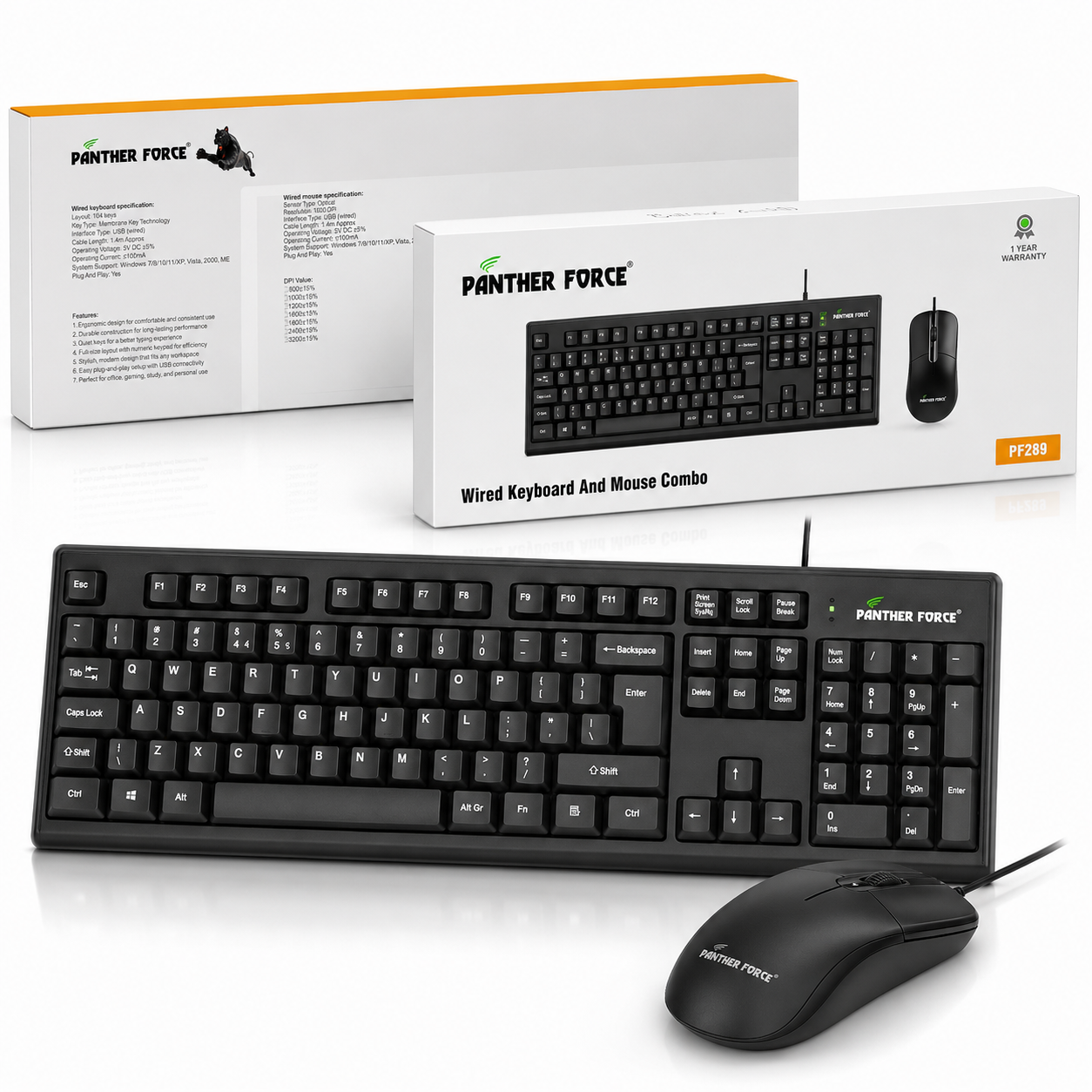 Wired Keyboard Mouse Set PF289