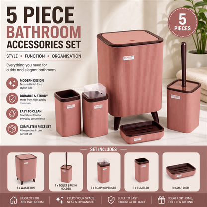 5 Piece Bathroom Accessories Set
