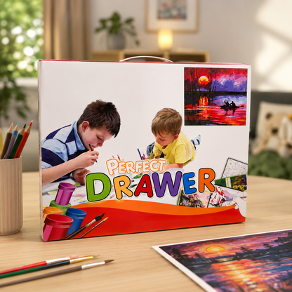 Perfect Drawer DIY Digital Oil Painting Kit Kids Paint by Numbers Art Gift Set