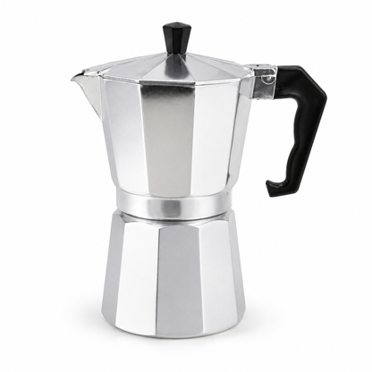 Aluminium Moka Pot Stovetop Coffee Maker – Classic Espresso Percolator, Available in 3 Sizes: 7”, 9” & 14”