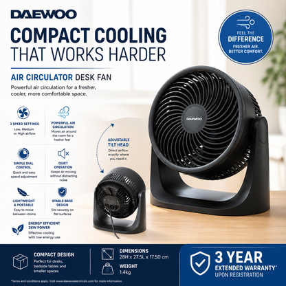 Daewoo Air Circulator Desk Fan