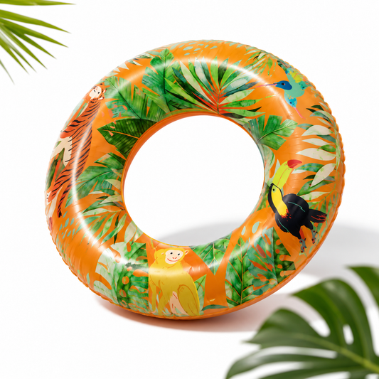 Tropical Inflatable Swimming Ring – 100cm Pool Float