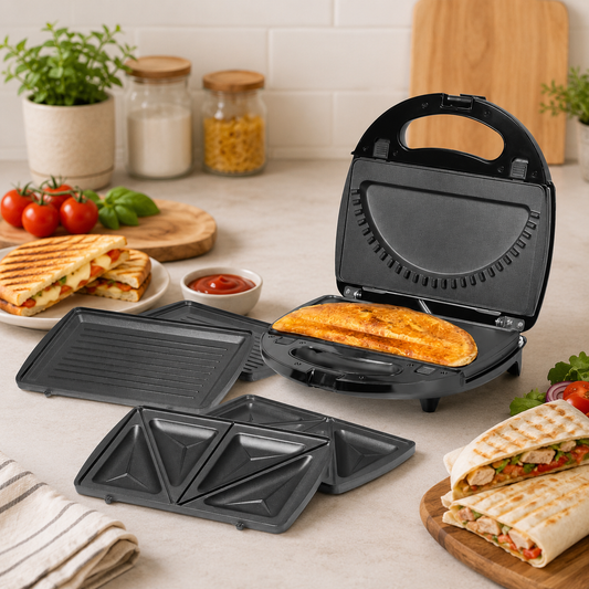 Daewoo 3-in-1 Sandwich, Panini, Crimp Maker