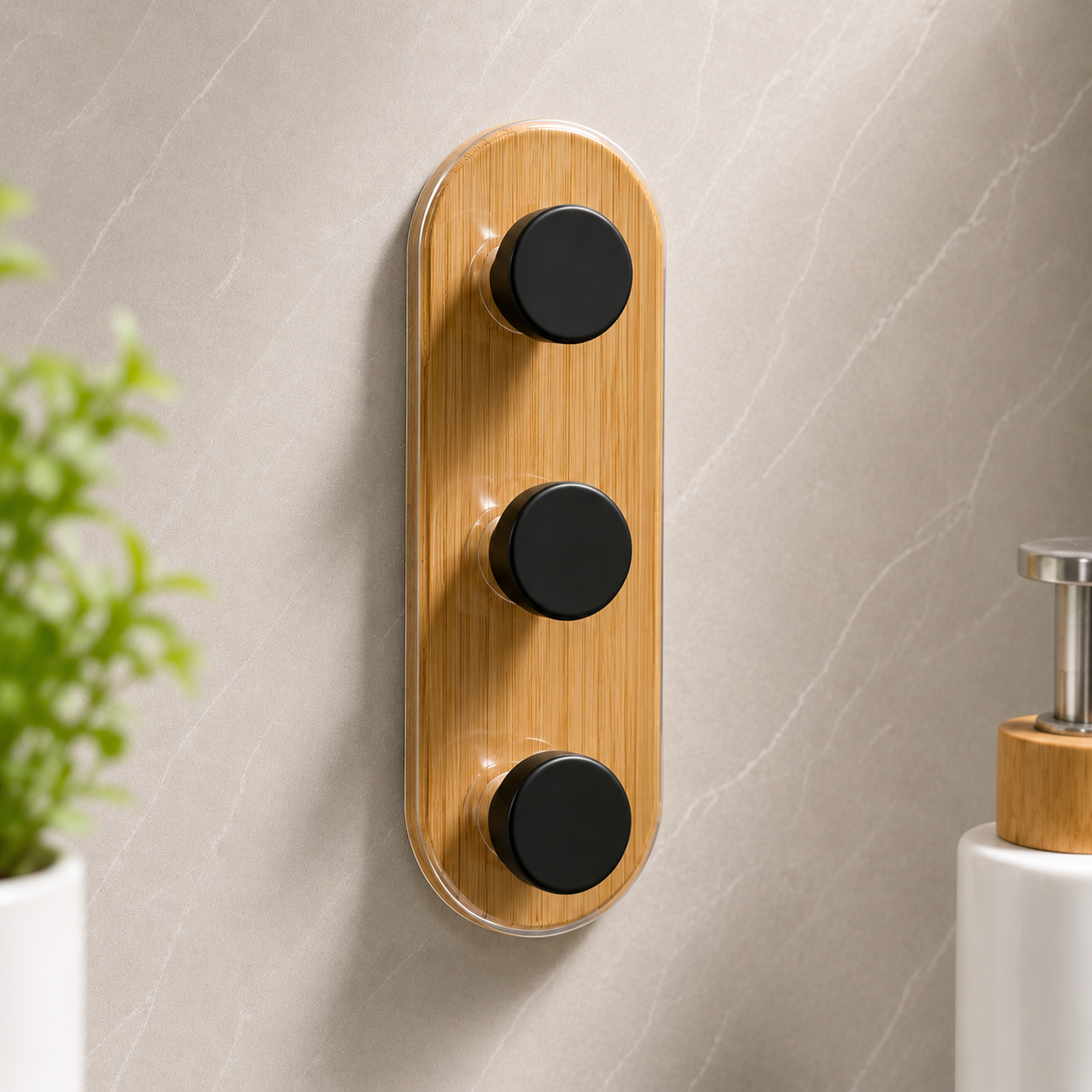 Self Adhesive- 3 Wall Hook Rack