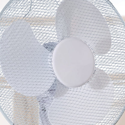 Daewoo 16" White Pedestal Fan with Cross base