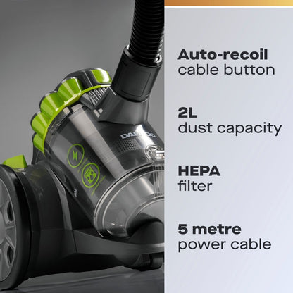 Daewoo 2L 700W Bagless Tornado Cylinder Vacuum Cleaner
