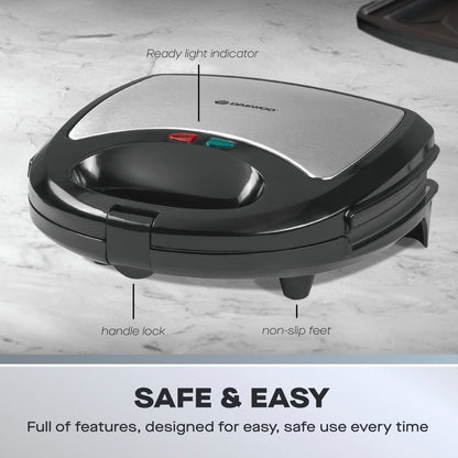 Daewoo 3-in-1 Sandwich, Panini, Crimp Maker