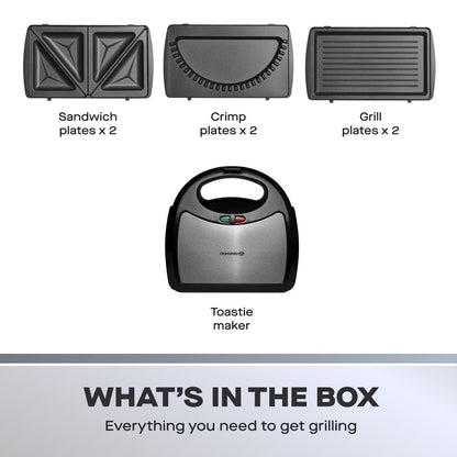 Daewoo 3-in-1 Sandwich, Panini, Crimp Maker