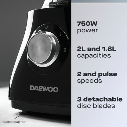 Daewoo 750W Food Processor & Blender Combo