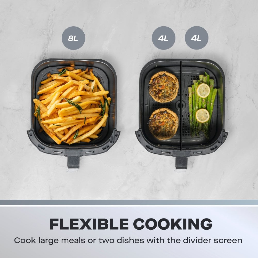 Daewoo 8L Air Fryer with Window & Divider