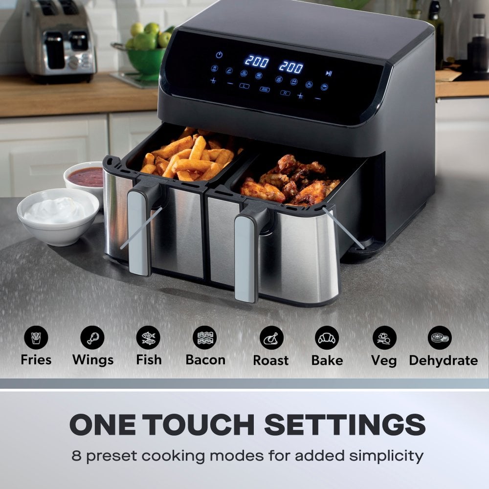 Daewoo 9L XL Digital Double Drawer Air Fryer