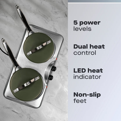 Daewoo Double Hot Plate – 2500W Portable Electric Hob