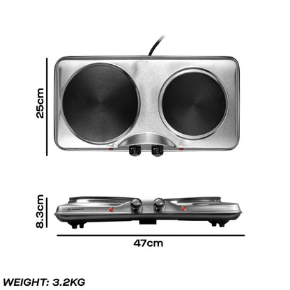 Daewoo Double Hot Plate – 2500W Portable Electric Hob