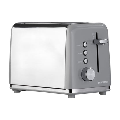 Daewoo Grey Kensington 2 Slice Toaster