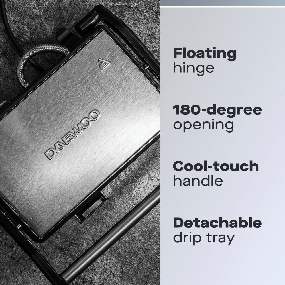 Daewoo Panini Press Sandwich Maker & Grill 750W