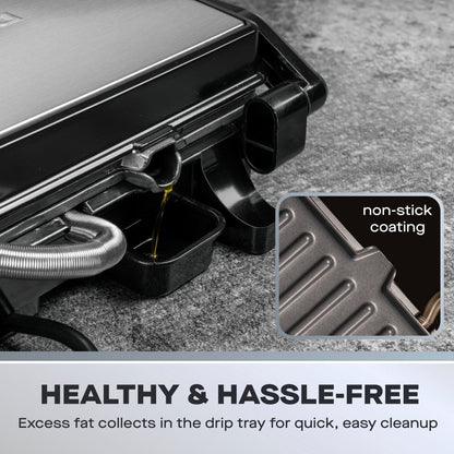 Daewoo Panini Press Sandwich Maker & Grill 750W