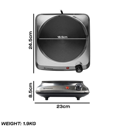 Daewoo Single Hot Plate – 1500W Portable Electric Hob