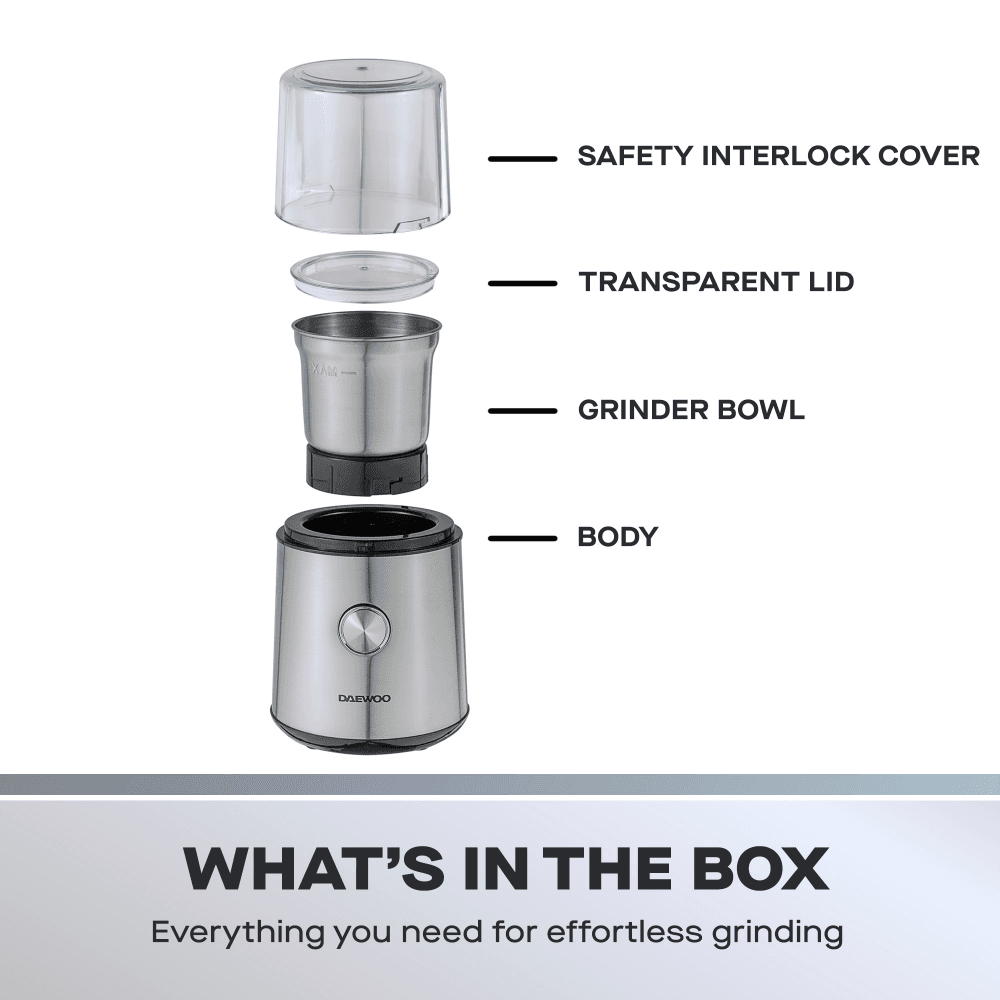 Daewoo Wet & Dry Coffee & Spice Grinder – 200W
