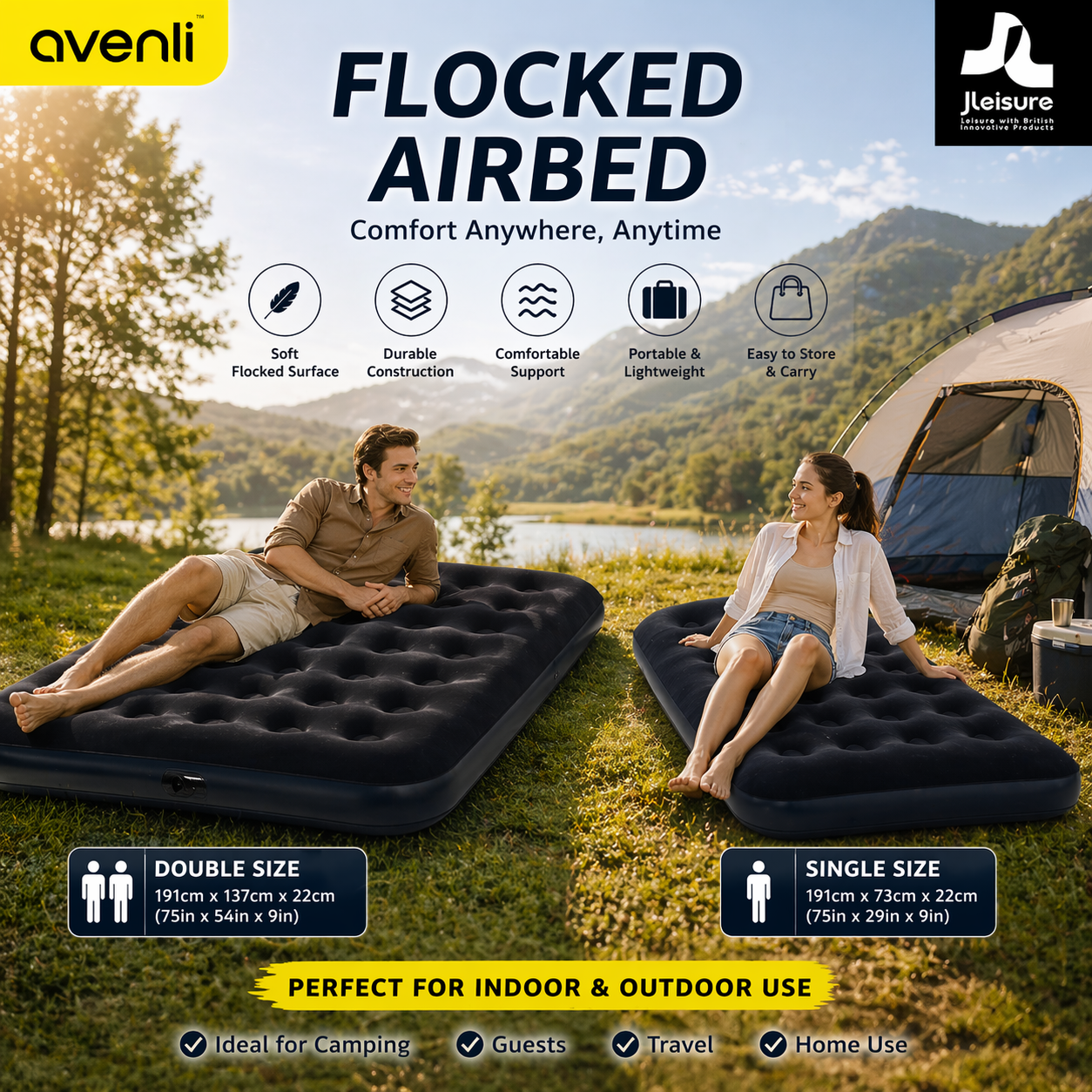 Flocked Air Bed