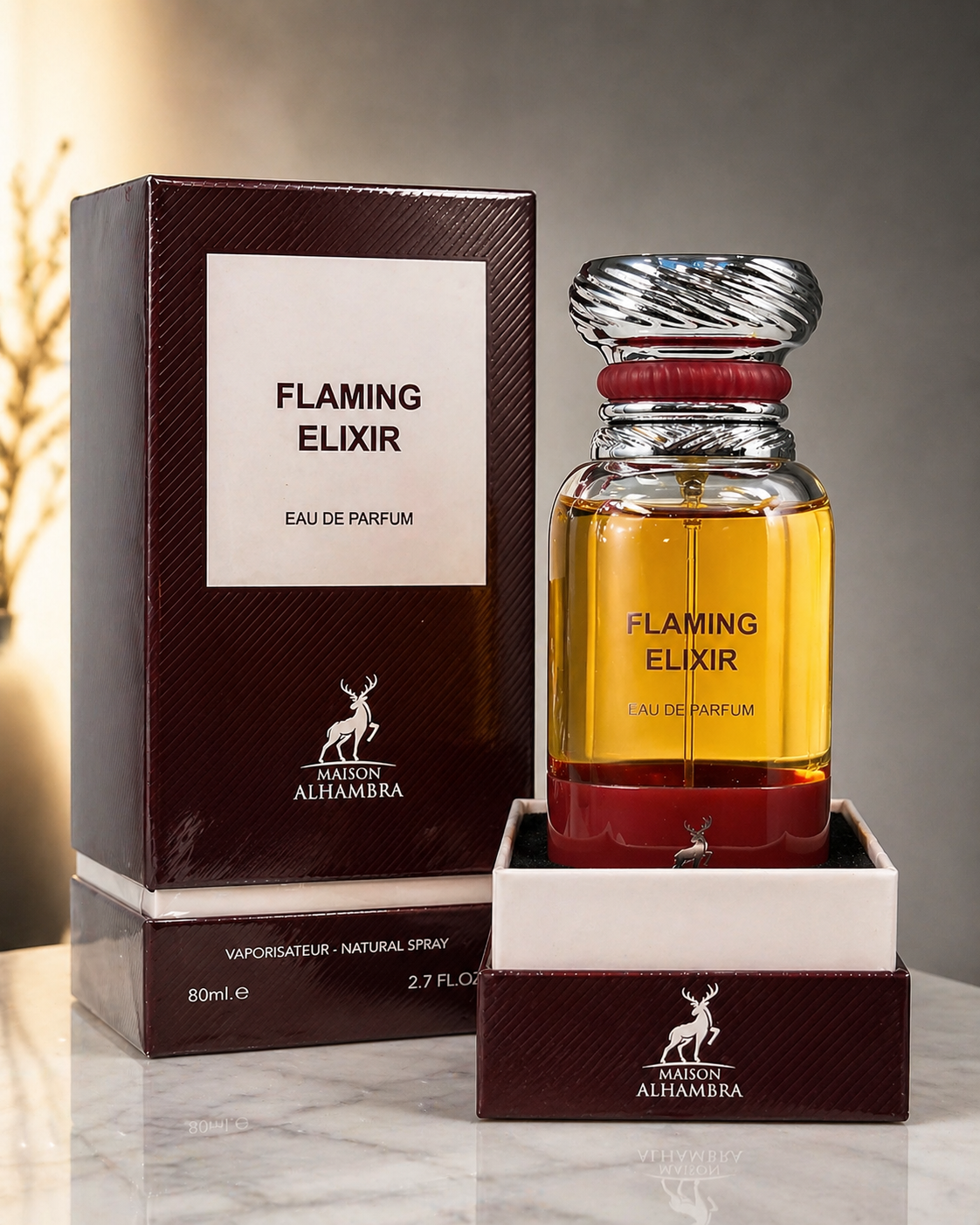 Maison Alhambra Flaming Elixir Eau de Parfum 80ml- Long Lasting Luxury Fragrance