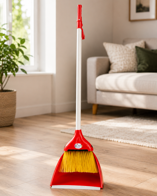 Broom & Dustpan Set with Long Handle