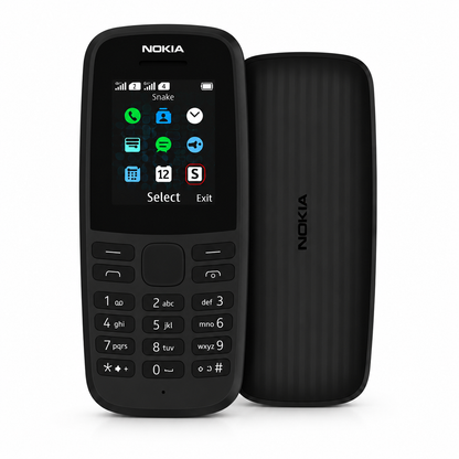 Nokia 105 4G Dual SIM Mobile Phone 4th Edition Black Unlocked FM Radio LED Torch New
