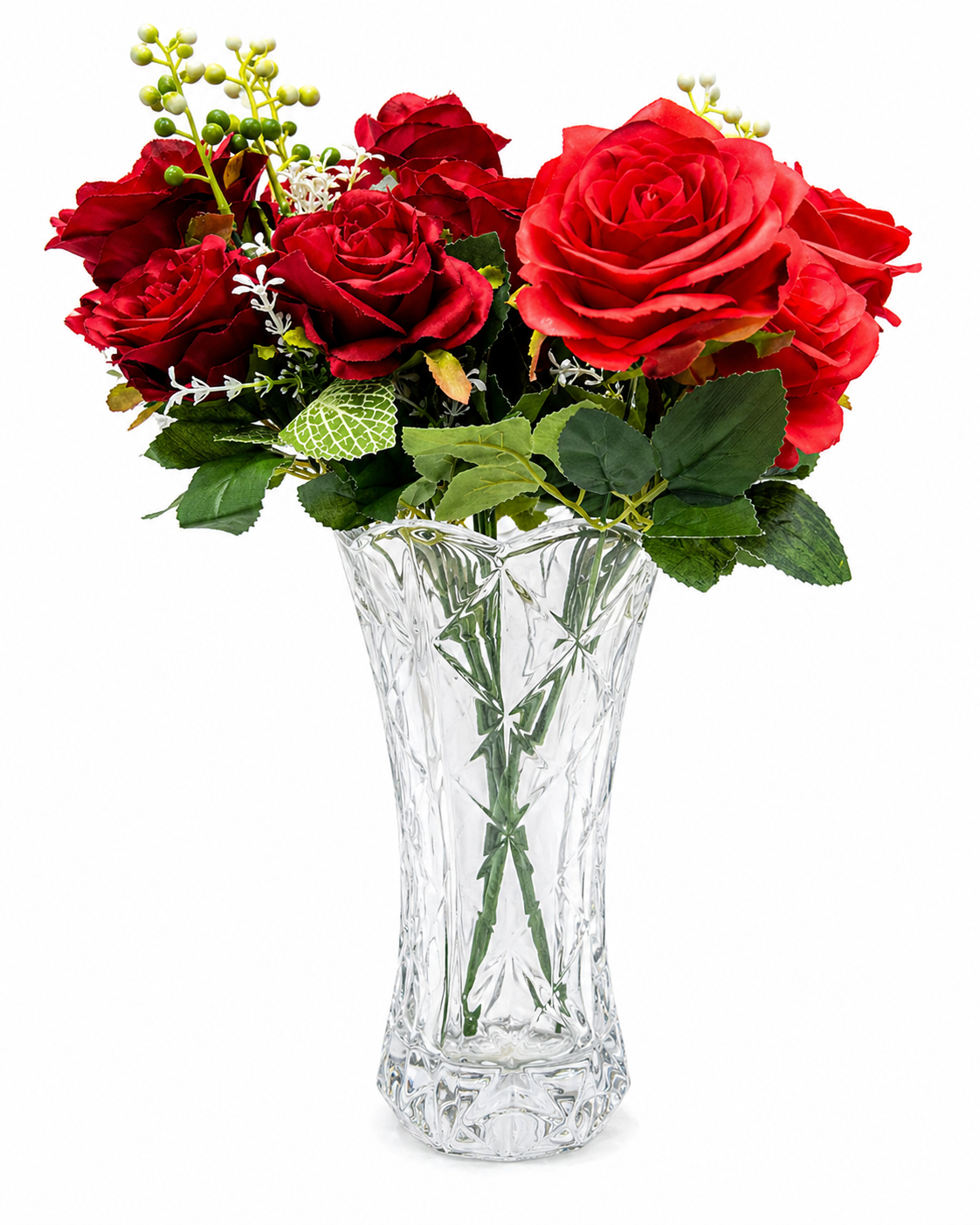 Crystal Cut Glass Flower Vase – Elegant Decorative Vase