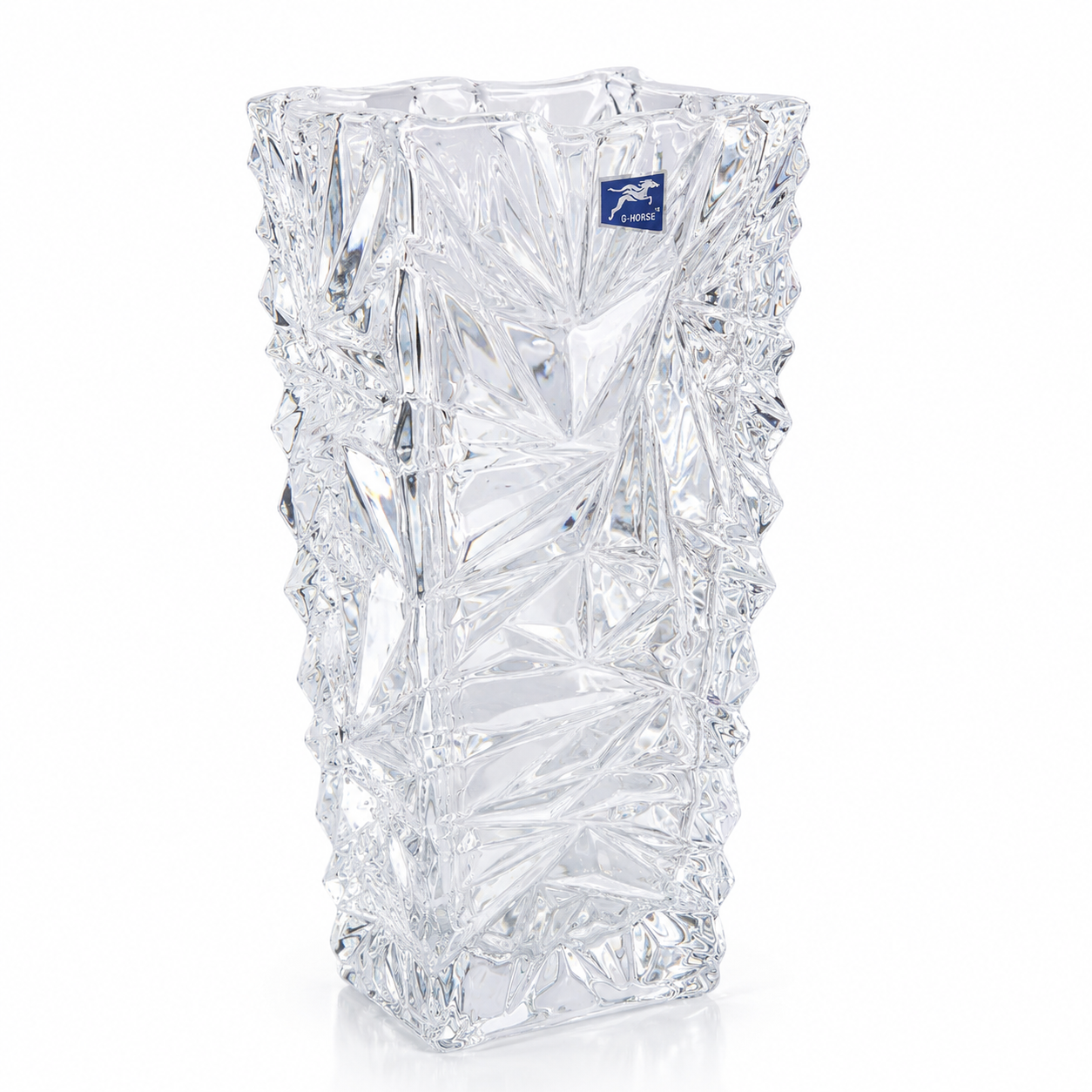 Premium Crystal Glass Vase 20-25cm approx. Decorative Flower Vase Clear