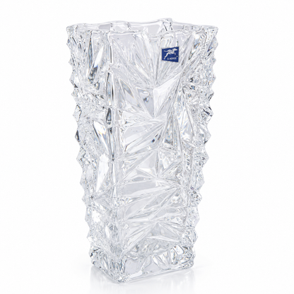 Premium Crystal Glass Vase 20-25cm approx. Decorative Flower Vase Clear