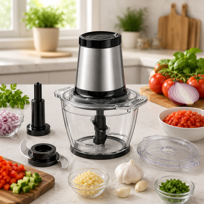 Daewoo 500W Mini Chopper with 1L Glass Bowl