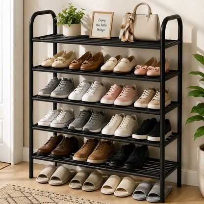 5-Tier Metal Shoe Rack Organizer