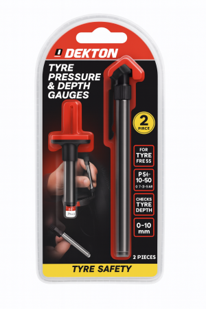 DEKTON Tyre Pressure & Depth Gauge Set (2 piece)